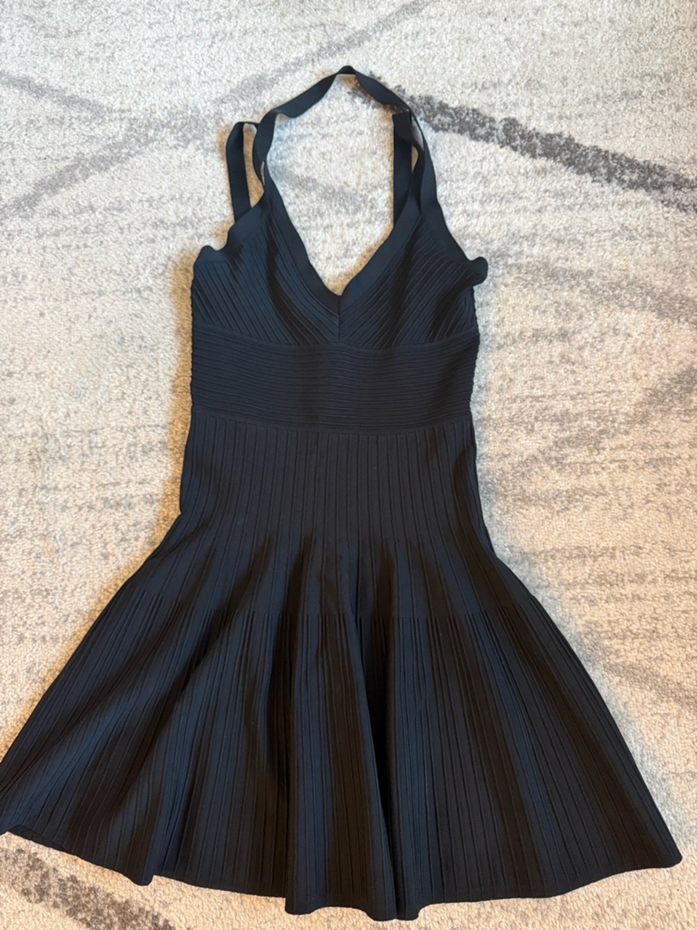 Black Halter Fit-and-Flare Dress - Classic Women's Evening Dress